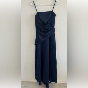 Alfred Angelo Long Satin Bridesmaid Dress